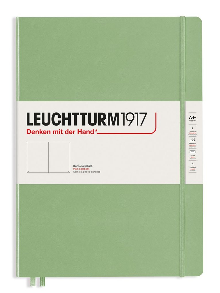 Anteckningsbok A4+ Leuchtturm1917 slim olinjerad Sage, Övrigt