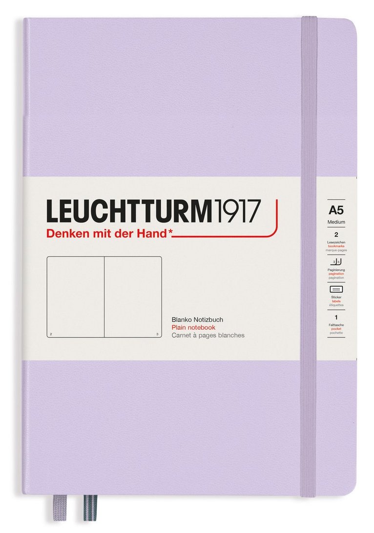 Anteckningsbok A5 Leuchtturm1917 olinjerad Lilac, Övrigt