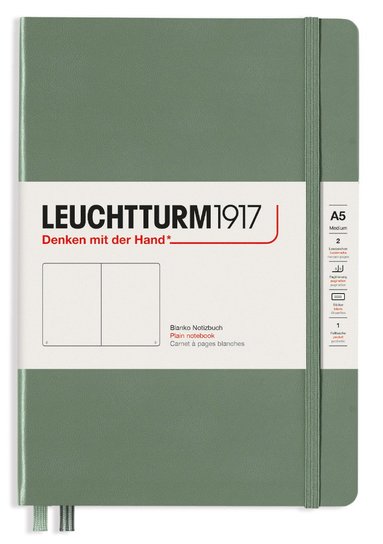 Anteckningsbok A5 Leuchtturm1917 olinjerad Olive 1