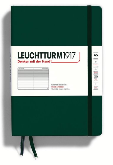 Anteckningsbok Leuchtturm1917 A5 linj skogsgrön 1