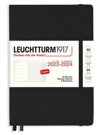 Kalender 2023-2024 Leuchtturm A5 Vecka/Sida notes 18mån svart