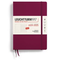 Kalender 2024-2025 Leuchtturm Weekly Planner notes A5 Port Red