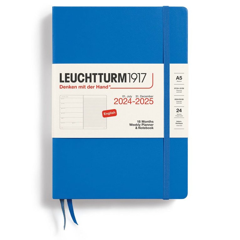 Kalender 2024-2025 Leuchtturm Weekly Planner notes A5 Sky 1