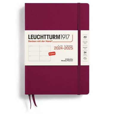 Kalender 2024-2025 Leuchtturm Weekly Planner A5 Port Red 1