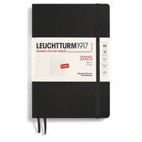 Kalender 2025 A5 Vecka/Sida notes soft Black