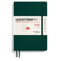 Kalender 2025 A5 Vecka/Sida notes soft Forest Green