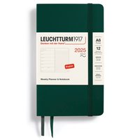 Kalender 2025 A6 Vecka/Sida note soft Forest Green