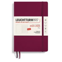 Kalender 2024-2025 Leuchtturm Weekly Planner notes A5 Soft Port Red