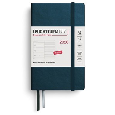 Kalender 2026 A6 Weekly Planner & Notebook Deep Sea