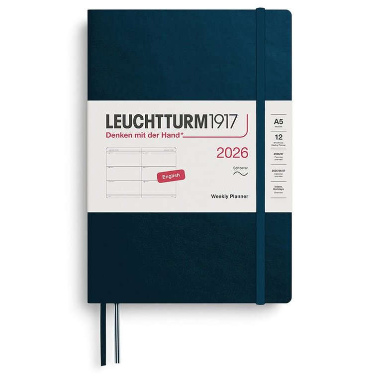 Kalender 2026 A5 Weekly Planner Soft Deep Sea, Övrigt