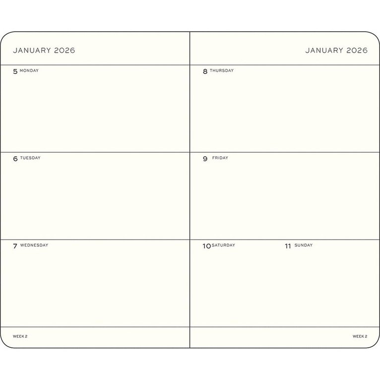 Kalender 2026 A6 Weekly Planner Soft Deep Sea, Övrigt