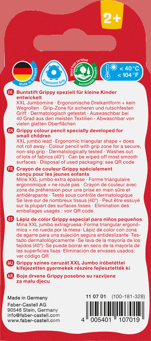 Färgpenna Faber-Castell Grippy 3-in-1 XXL 4 färger, Övrigt