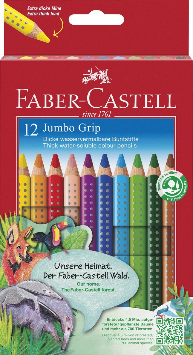 Färgpenna Jumbo Grip 12 färger 1