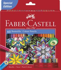 Färgpenna 60 färger bas pastell, neon & metallic