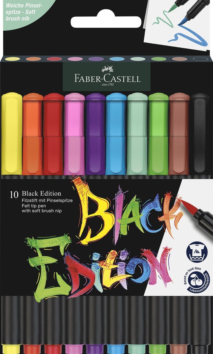 Penselpenna Black Edition set 10-pack 1