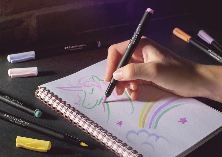 Penselpenna Black Edition set pastel 6-pack, Övrigt