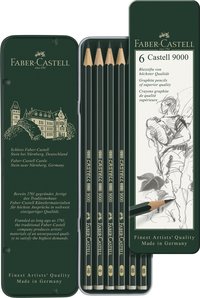 Blyertspenna Castell 9000 6-pack