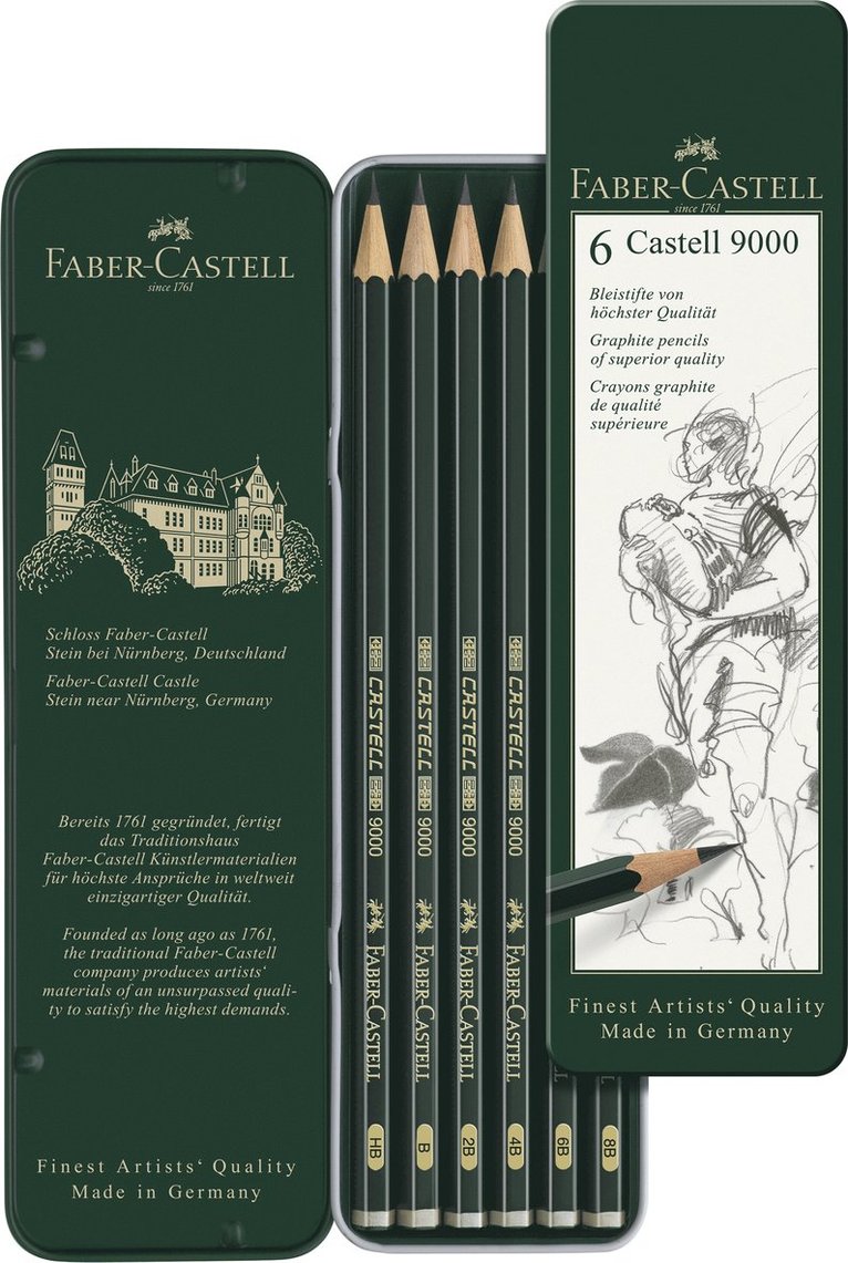 Blyertspenna Castell 9000 6-pack 1