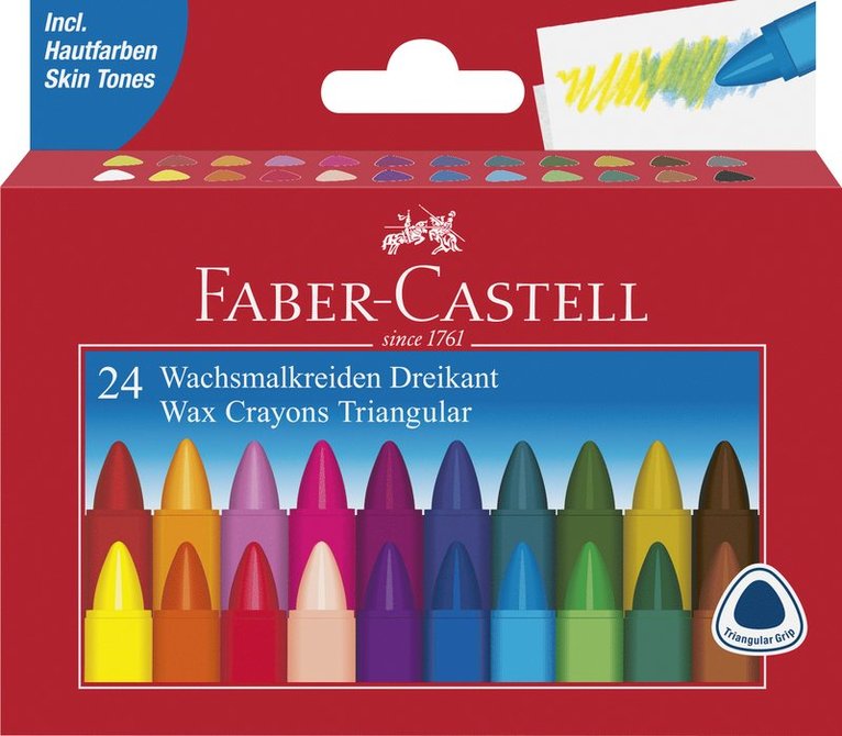 Vaxkrita Faber-Castell 24 färger 1