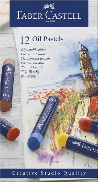 Oljepastellkritor Faber-Castell Creative Studio 12 färger 1