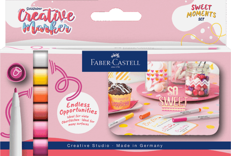 Tuschpenna Faber-Castell Goldfaber Creative Marker 1,5 - Sweet Moments 6 färger, Övrigt