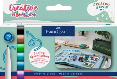 Tuschpenna Faber-Castell Goldfaber Creative Marker 1,5 - Creative Haven 6 färger, Övrigt