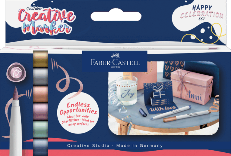 Tuschpenna Faber-Castell Goldfaber Creative Marker Brush - Happy Celebration 6 färger, Övrigt