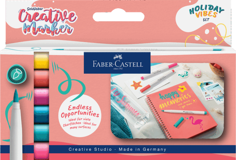 Tuschpenna Faber-Castell Goldfaber Creative Marker Brush - Holiday Vibes 6 färger, Övrigt
