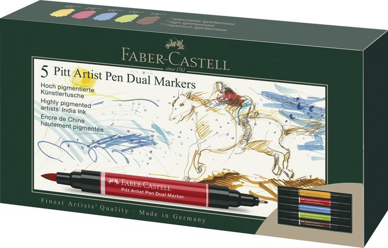 Tuschpenna Faber-Castell Pitt Artist Pen Dual Marker 5-pack 1