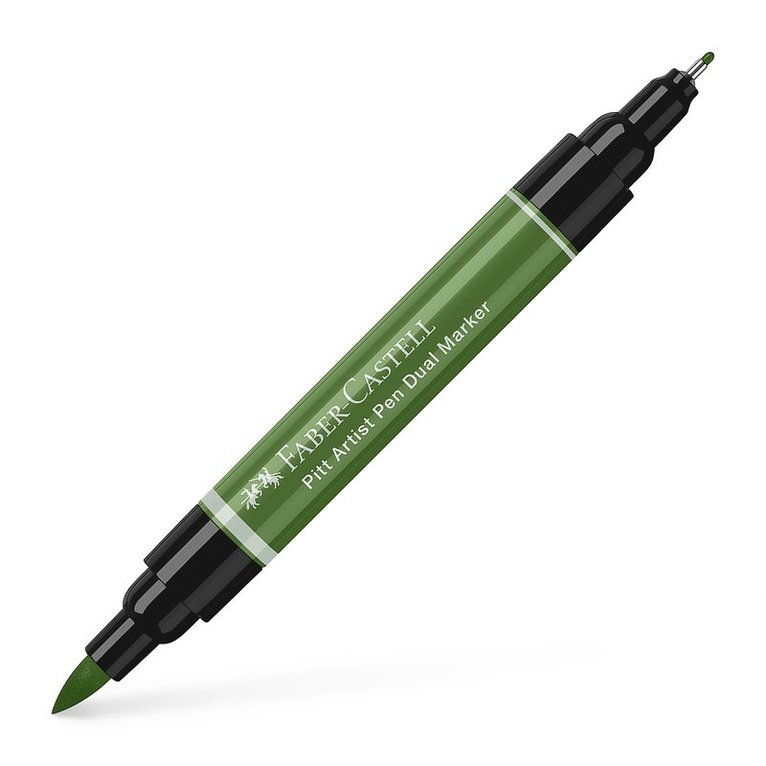 Tuschpenna Faber-Castell Pitt Artist Pen Dual Marker 167 - Permanent green olive, Övrigt