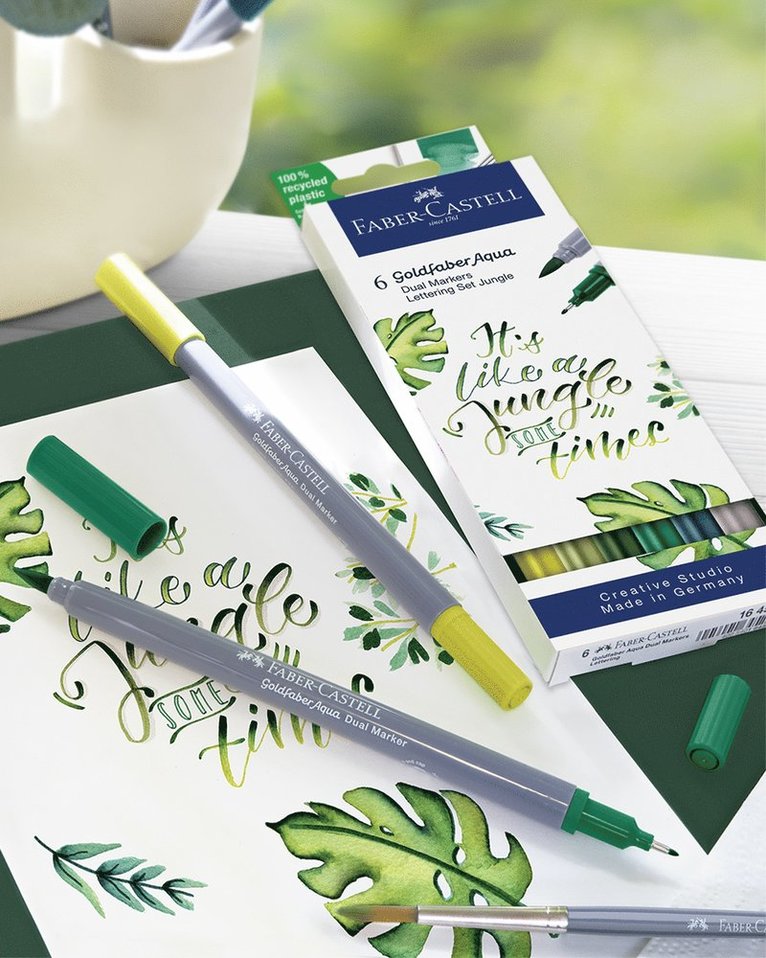Tuschpenna Faber-Castell Goldfaber Aqua Dual Marker 6-pack Jungle, Övrigt
