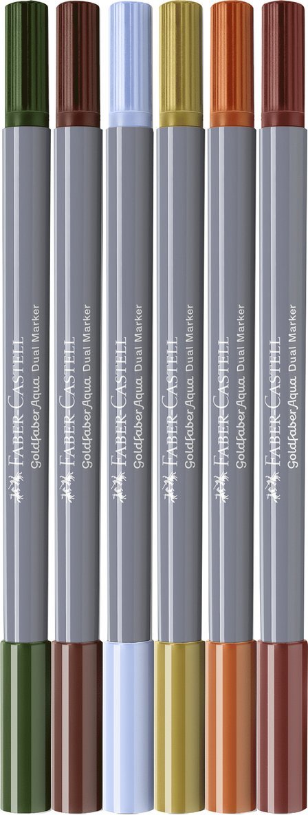 Tuschpenna Faber-Castell Goldfaber Aqua Dual Marker 6-pack Tuscany, Övrigt