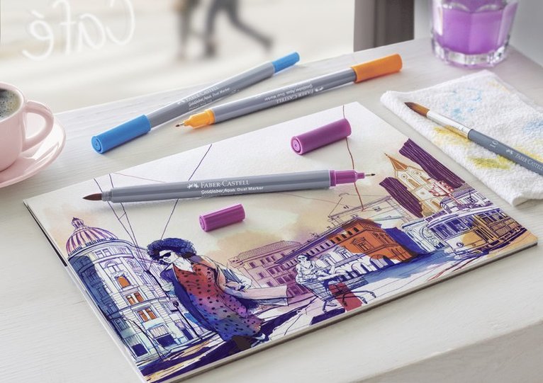 Tuschpenna Faber-Castell Goldfaber Aqua Dual Marker 12-pack, Övrigt