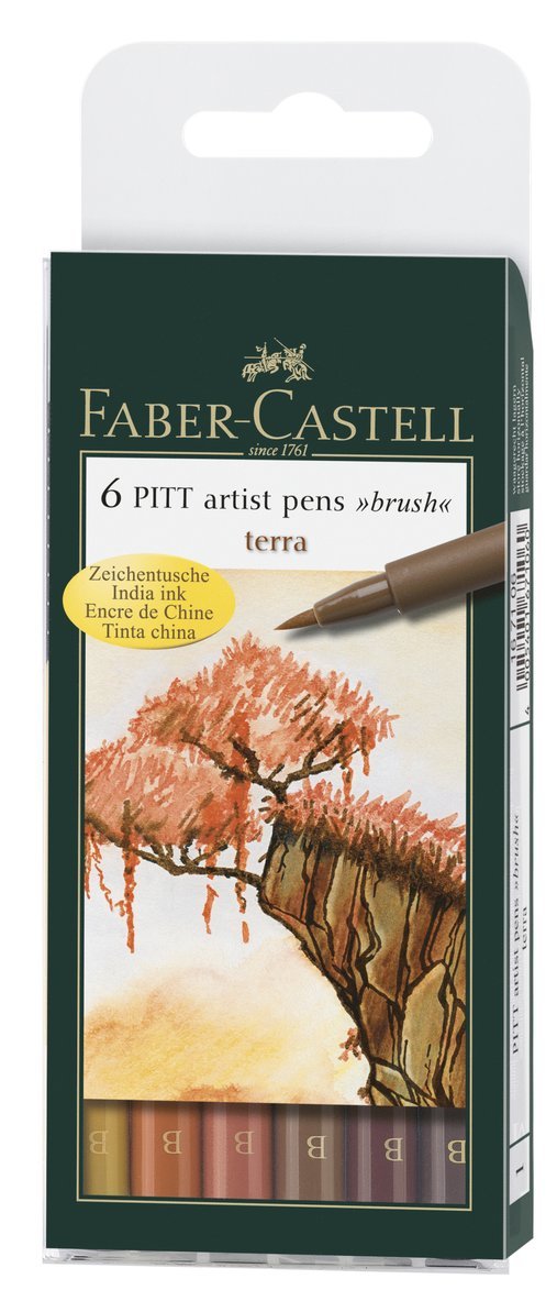 Pennset PITT Artist Pen Brush 6-pack terra 1