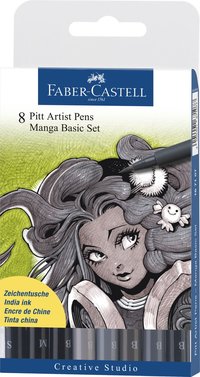 Pennset Manga Basic Set 8-pack gråskala