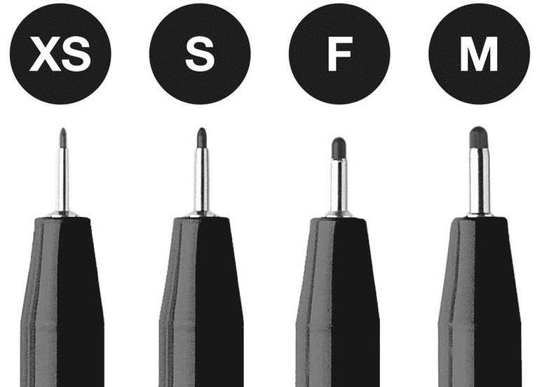 Pennset PITT Artist Pen Fineliner 4-pack svart, Övrigt
