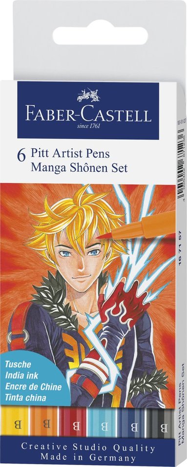 Tuschpenna Faber-Castell PITT Artist Pens Manga Shônen Set, Övrigt
