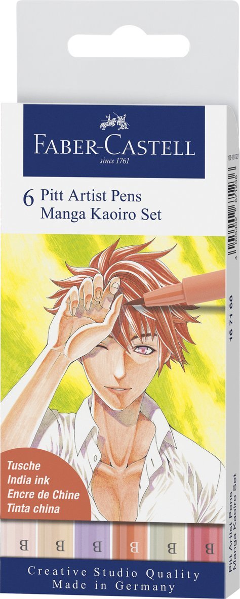 Pennset PITT Artist Pens Manga Kaoiro Set 1