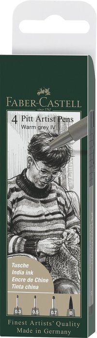 Fiberspetspenna PITT Artist Pen 4-pack 273 grå