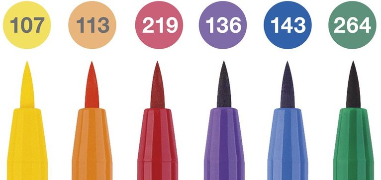Tuschpenna PITT Artist Pen Brush 6-pack, Övrigt