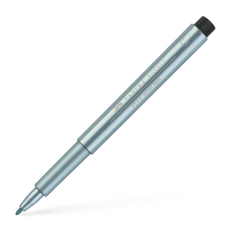 Tuschpenna 1,5 PITT Artist Pen metallic blå 1