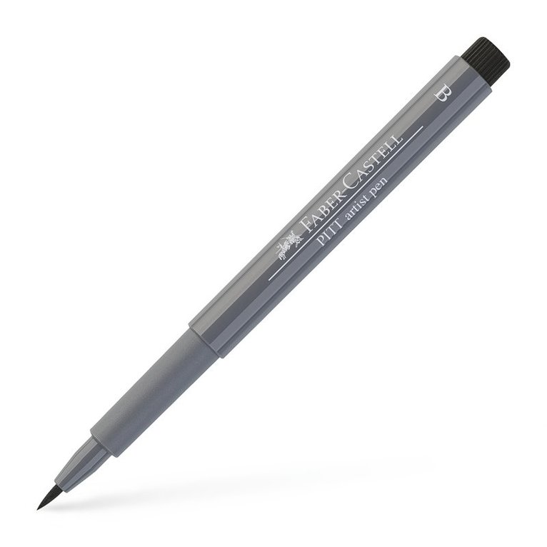 Fiberspetspenna B PITT Artist Pen kall mellangrå 1