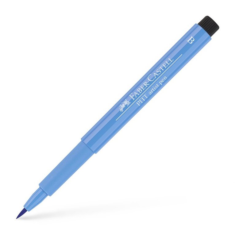 Fiberspetspenna B PITT Artist Pen himmelsblå 1