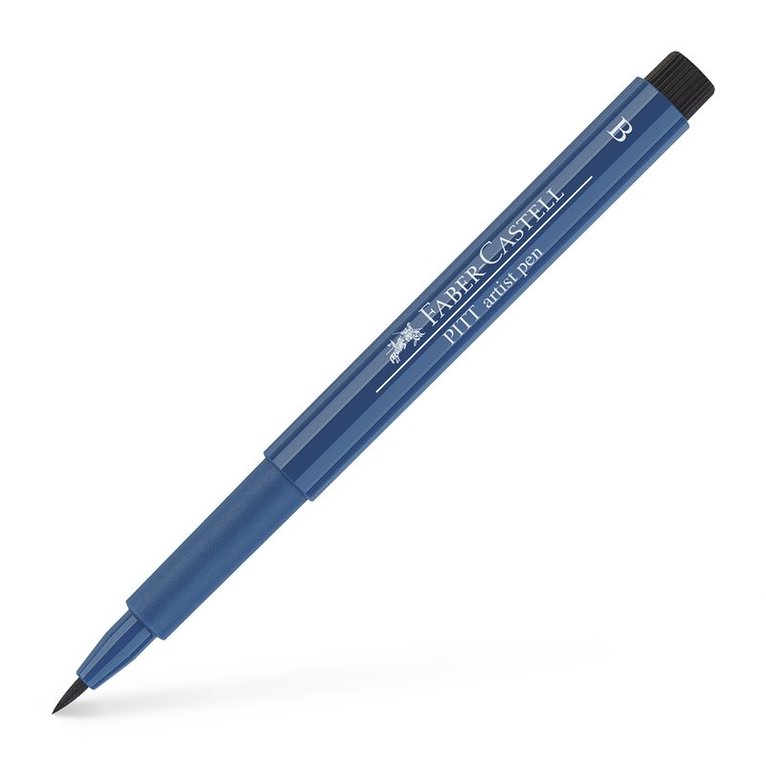 Fiberspetspenna B PITT Artist Pen stålblå 1