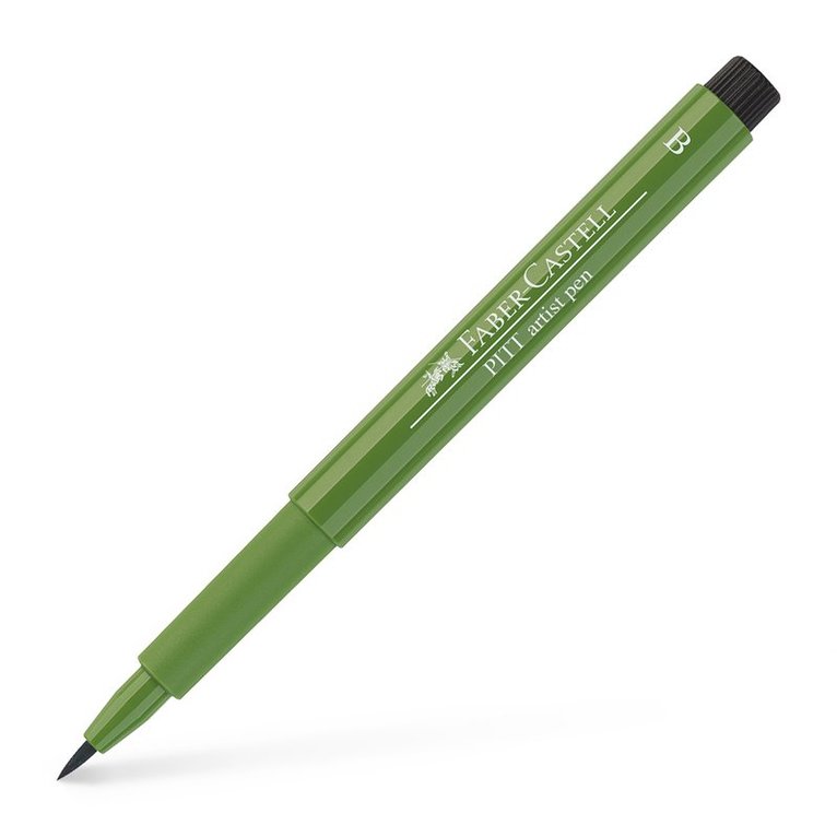 Fiberspetspenna B PITT Artist Pen olivgrön 1