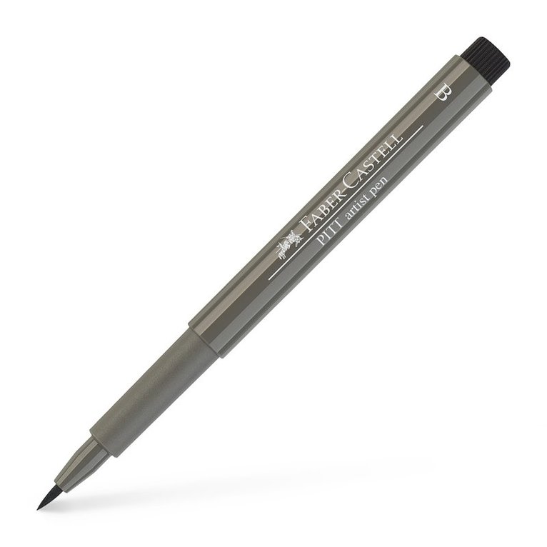 Fiberspetspenna B PITT Artist Pen varm mellangrå 1
