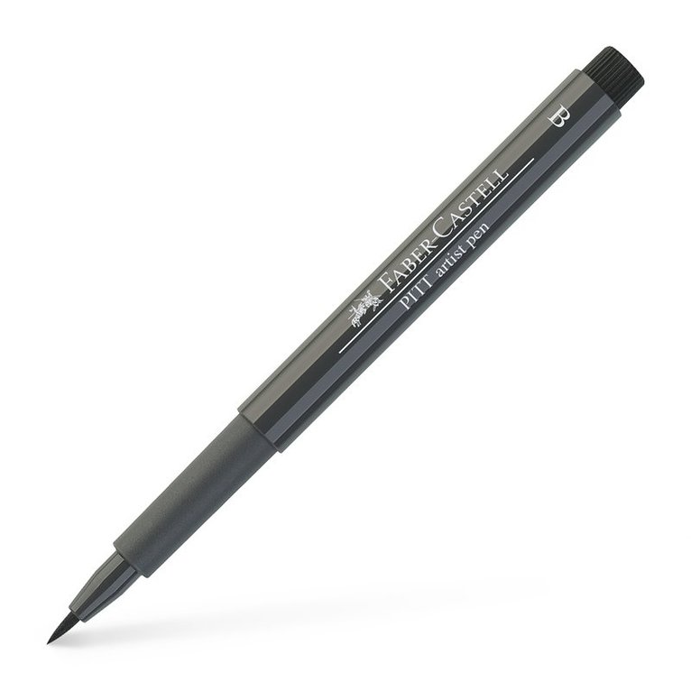 Fiberspetspenna B PITT Artist Pen varm mörkgrå 1