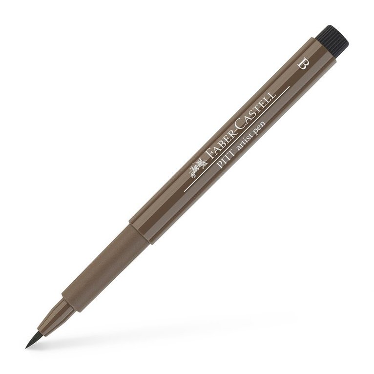 Fiberspetspenna B PITT Artist Pen valnötsbrun 1