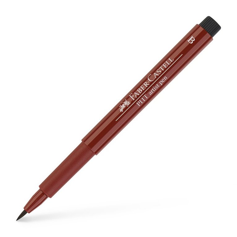 Fiberspetspenna B PITT Artist Pen rödbrun 1