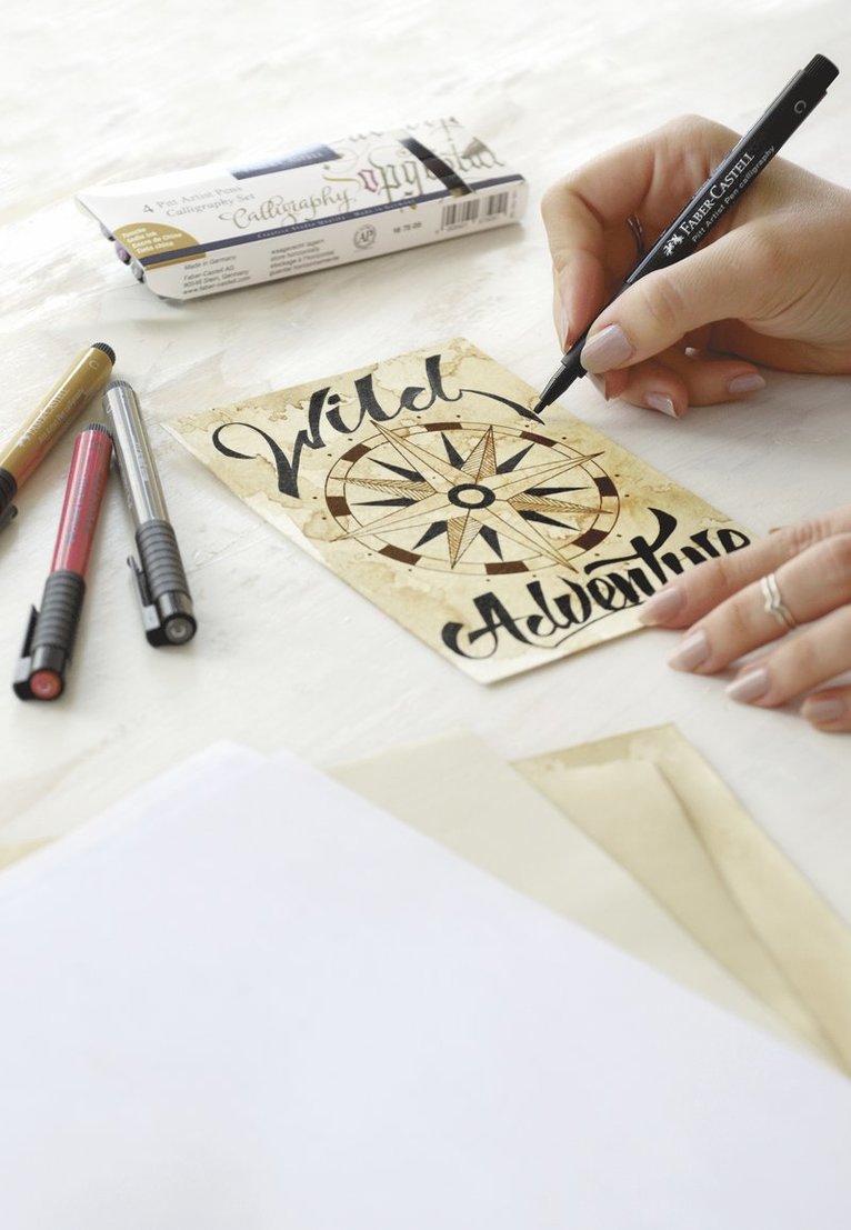 Kalligrafipenna Faber-Castell Pitt Artist Pen Calligraphy 4-pack, Övrigt
